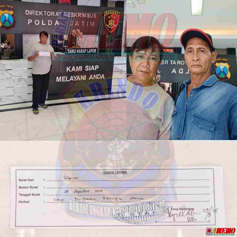 Resmi Dilaporkan ke Polda Jatim, Supardi Mantan Kades dan Ketua BPD Talok Terancam Masuk Bui